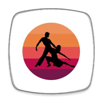Latin Dancing Dance Couple Salsa Paso Doble - Square fridge magnet - white - Front