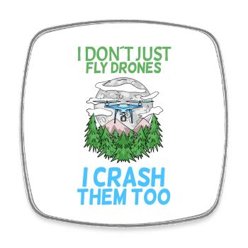 drone - Square fridge magnet - white - Front