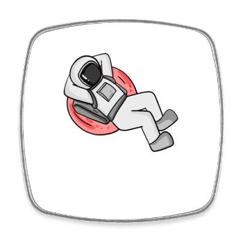 Astronaut - Viereckiger Kühlschrankmagnet - Weiß - Vorne