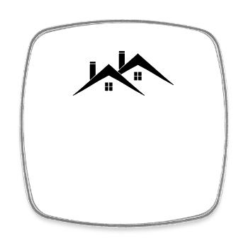 roof - Square fridge magnet - white - Front