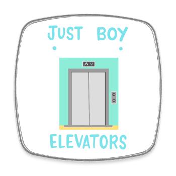 Elevator Elevator Technician Elevator Mechanics - Square fridge magnet - white - Front
