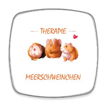 ANDERE GEHEN ZUR THERAPIE ich habe MEERSCHWEINCHEN - Viereckiger Kühlschrankmagnet - Weiß - Vorne