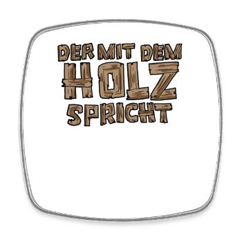 Tischler Schreiner - Viereckiger Kühlschrankmagnet - Weiß - Vorne
