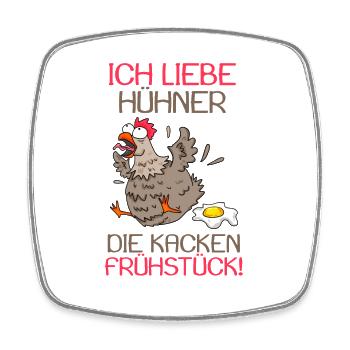Landwirt Landwirte Huhn Hühner Spruch - Viereckiger Kühlschrankmagnet - Weiß - Vorne