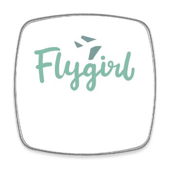 Pilot Girl Flight Attendant Aircraft Aviation - Square fridge magnet - white - Front