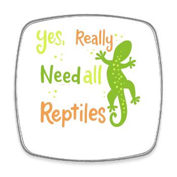 Herpétologiste des lézards reptiles - Magnet carré - blanc - Devant