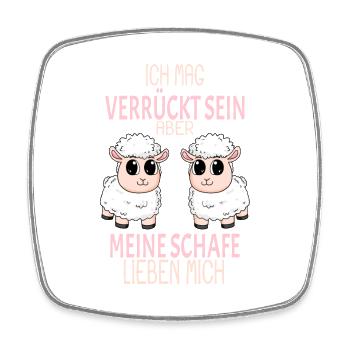 Schaf Schafe Spruch Geschenk - Viereckiger Kühlschrankmagnet - Weiß - Vorne
