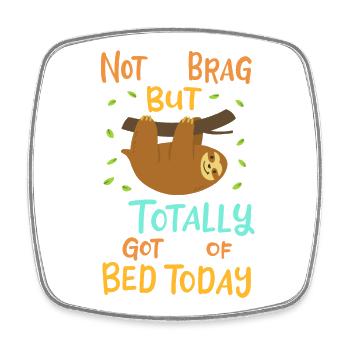 Sloth sloth lovers - Square fridge magnet - white - Front