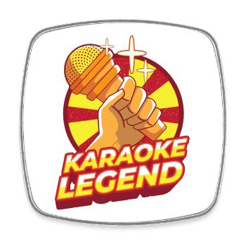 Karaoke singing - Square fridge magnet - white - Front