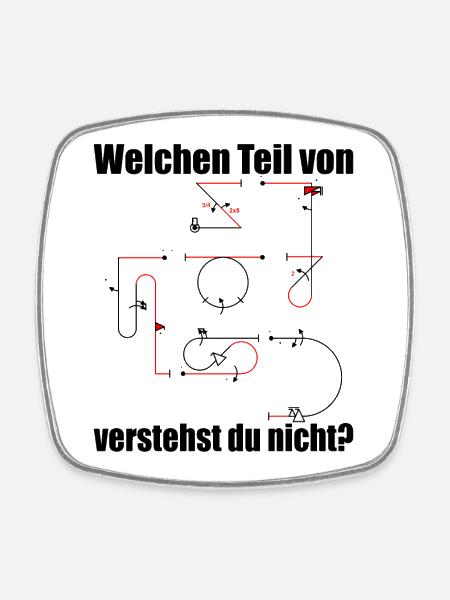Aresti Symbole Kunstflug Programm Modellpilot - Viereckiger Kühlschrankmagnet - Weiß