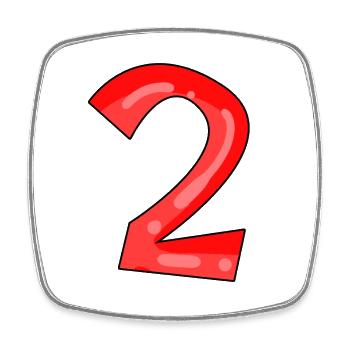 2 - Square fridge magnet - white - Front