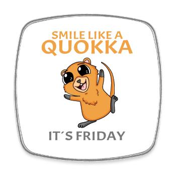 Quokka - Square fridge magnet - white - Front