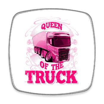 Truck driver - Square fridge magnet - white - Front