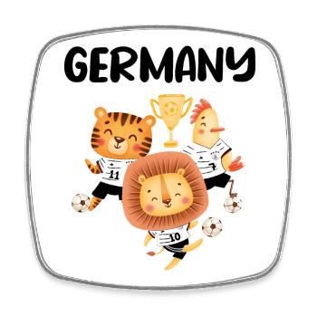 Football team Germany Animals Football Gift - Square fridge magnet - white - Front