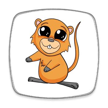 Quokka - Square fridge magnet - white - Front