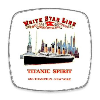 PHANTOM DER TITANIC IN NEW YORK - Viereckiger Kühlschrankmagnet - Weiß - Vorne