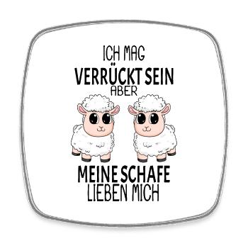 Schaf Schafe Spruch Geschenk - Viereckiger Kühlschrankmagnet - Weiß - Vorne