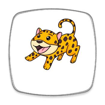 jaguar - Square fridge magnet - white - Front