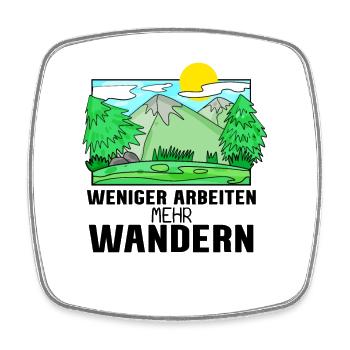 Wandern Berge Wanderer - Viereckiger Kühlschrankmagnet - Weiß - Vorne