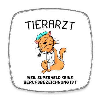 Tier Tierarzt Tiermedizin Geschenk - Viereckiger Kühlschrankmagnet - Weiß - Vorne