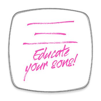 Protect Your Daughters Educate Your Sons Feminist - Magnet carré - blanc - Devant