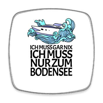 Bodensee - Viereckiger Kühlschrankmagnet - Weiß - Vorne