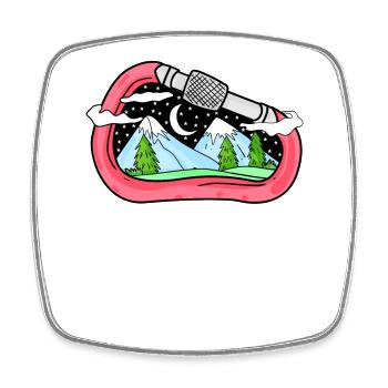 Karabiner Berg Berge Bergsteiger Geschenk - Viereckiger Kühlschrankmagnet - Weiß - Vorne