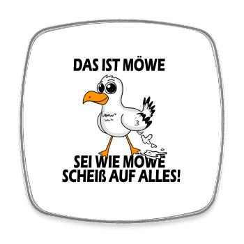 Sei wie Möwe - Viereckiger Kühlschrankmagnet - Weiß - Vorne