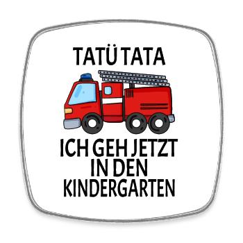 Kindergarten Feuerwehr Geschenk - Viereckiger Kühlschrankmagnet - Weiß - Vorne