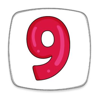 9 - Magnet carré - blanc - Devant