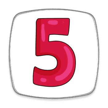 5 - Magnet carré - blanc - Devant