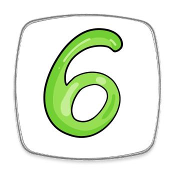 6 - Viereckiger Kühlschrankmagnet - Weiß - Vorne