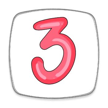3 - Viereckiger Kühlschrankmagnet - Weiß - Vorne