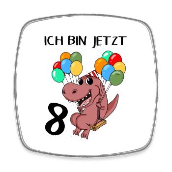 8. Geburtstag - 8 Jahre alt - Kindergeburtstag - Viereckiger Kühlschrankmagnet - Weiß - Vorne