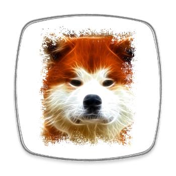 Akita - Square fridge magnet - white - Front