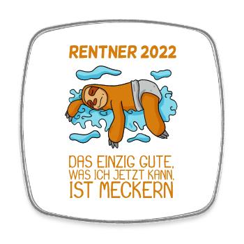 Rentenbeginn 2022 Geschenk - Viereckiger Kühlschrankmagnet - Weiß - Vorne