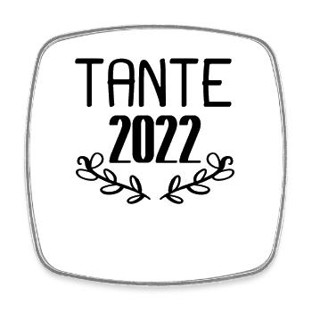 Tante 2022 - Tante werden - Viereckiger Kühlschrankmagnet - Weiß - Vorne