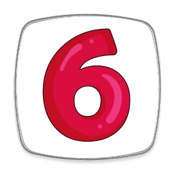 6 - Viereckiger Kühlschrankmagnet - Weiß - Vorne
