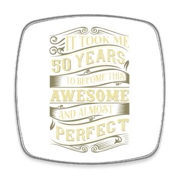 50e anniversaire - Magnet carré - blanc - Devant