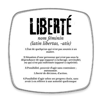 Liberté - Magnet carré - blanc - Devant