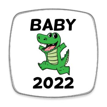 Baby 2022 - Neugeborenes 2022 Baby Geschenk - Viereckiger Kühlschrankmagnet - Weiß - Vorne