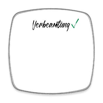 Verbeamtung Auf Lebenszeit Beamtin Beamte Geschenk - Viereckiger Kühlschrankmagnet - Weiß - Vorne