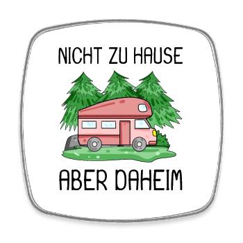 Camping Camper Wohnmobil Motiv Geschenk - Viereckiger Kühlschrankmagnet - Weiß - Vorne