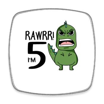 5e anniversaire - 5 ans - J’ai 5 ans - Magnet carré - blanc - Devant