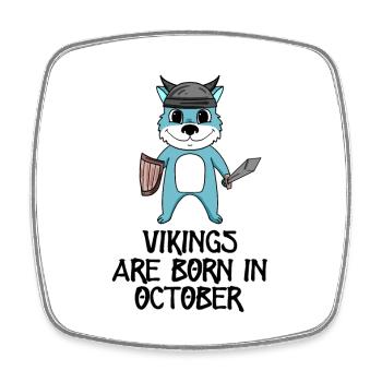 Mois de naissance mois d’octobre cadeau - Magnet carré - blanc - Devant
