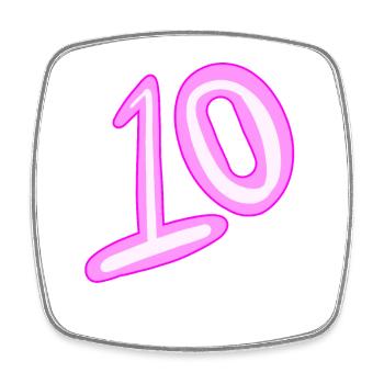 10 - Magnet carré - blanc - Devant