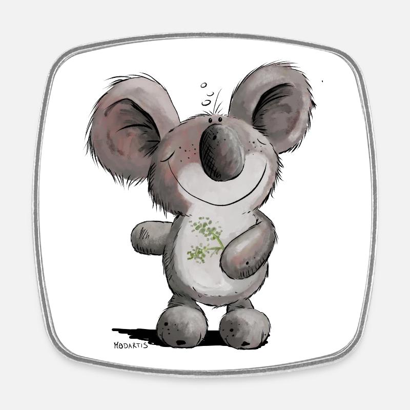 Drolliges Koala Bärchen - Viereckiger Kühlschrankmagnet - Weiß