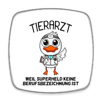Tierarzt - Viereckiger Kühlschrankmagnet - Weiß - Vorne