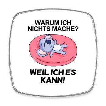 Koala entspannen lustig - Viereckiger Kühlschrankmagnet - Weiß - Vorne