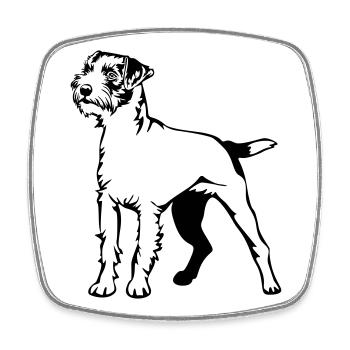 Parson Russell Terrier - Square fridge magnet - white - Front